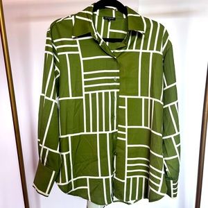 Dynamite green and white top